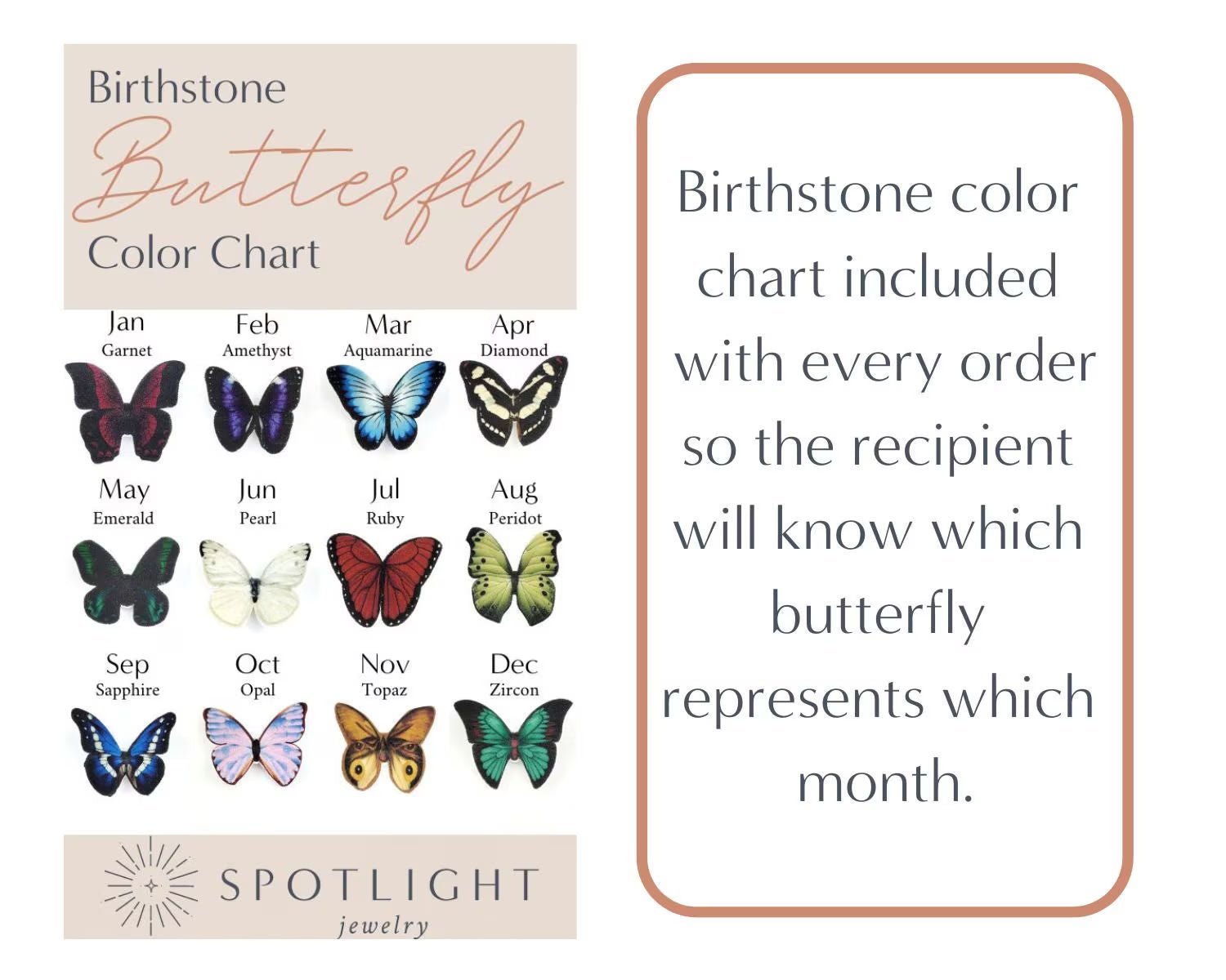 Butterfly Birthstone Necklace - Birthstone Jewelry -  Tree of Life Necklace