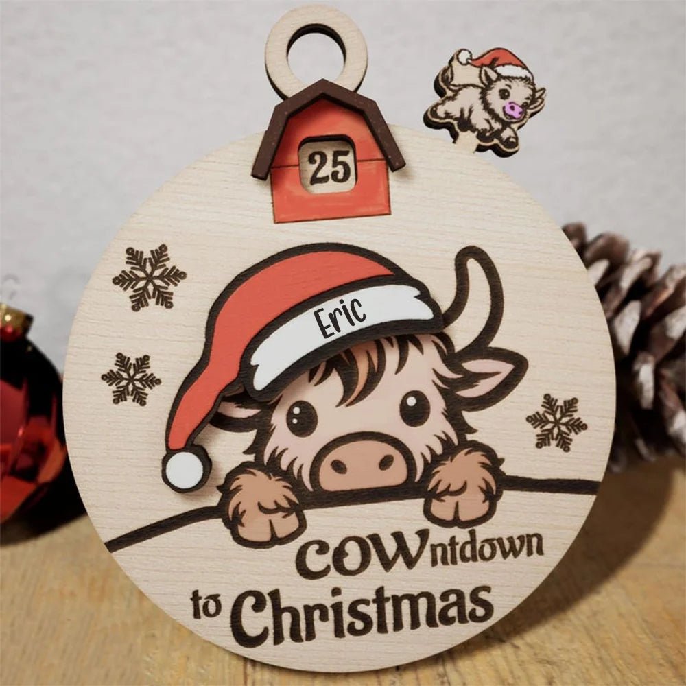 Christmas Countdown, Days Until Christmas Countdown Calendar, Countdown to Christmas, Farmhouse