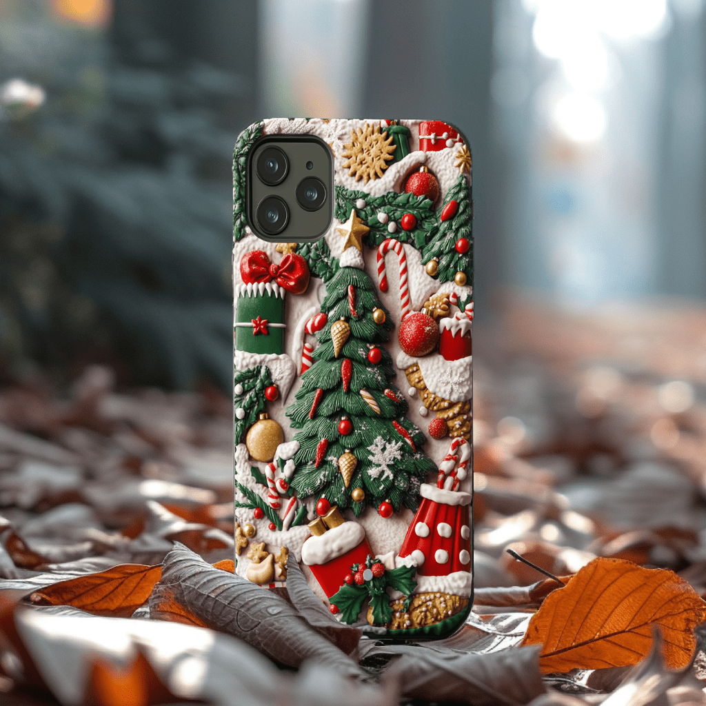 Christmas holiday magic phone cases, multiple styles available, iPhone, Pixel, Samsung