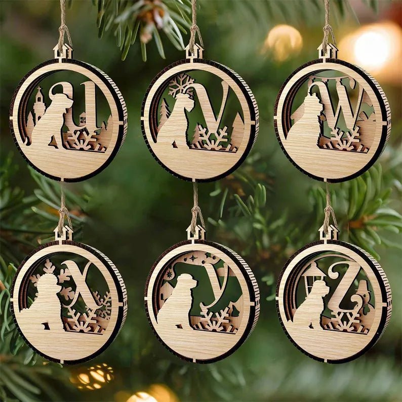 Christmas ornament, pet dog pattern, custom gift, Christmas ornament