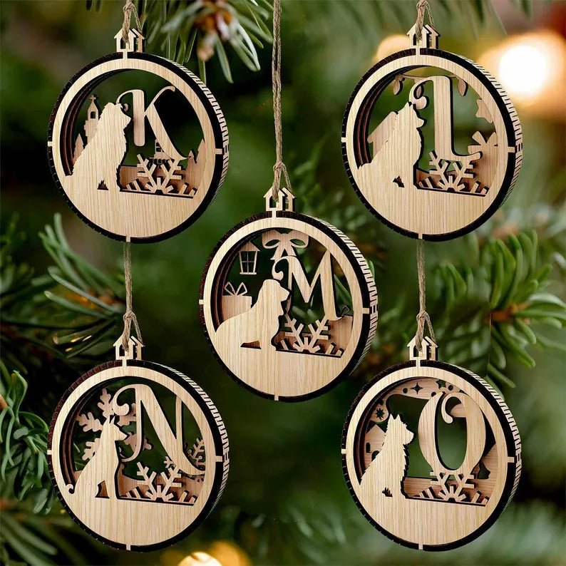 Christmas ornament, pet dog pattern, custom gift, Christmas ornament