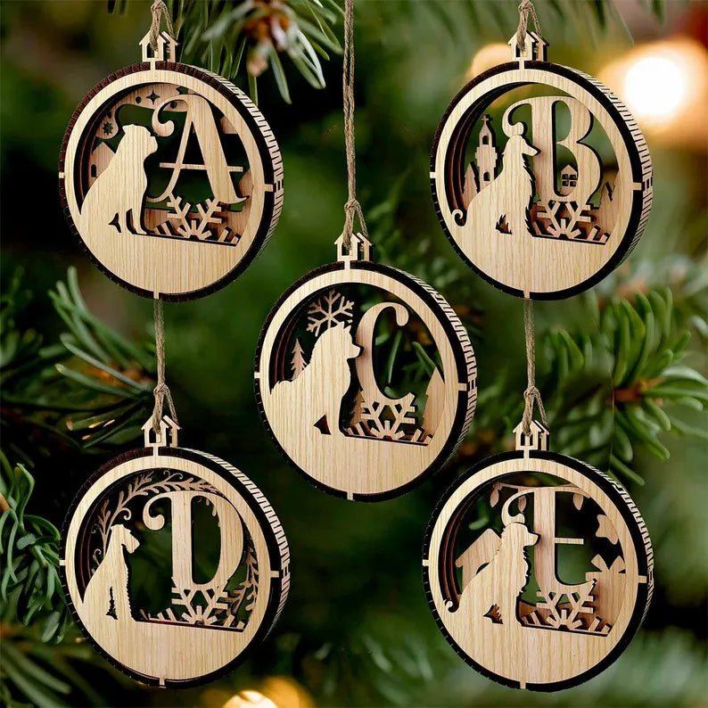 Christmas ornament, pet dog pattern, custom gift, Christmas ornament