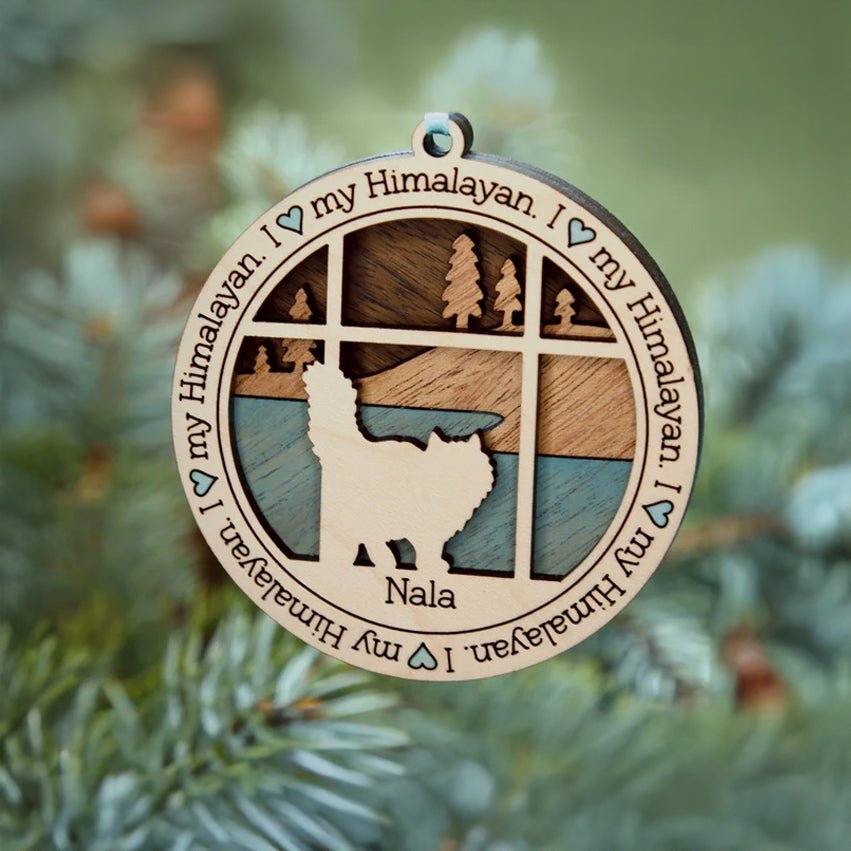 Christmas ornament, pet dog pattern, snow scene, custom gift, Christmas ornament