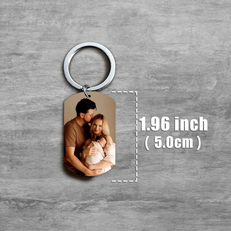 Custom Picture Keychain, Personalized Text Keychain, Doubled Sided Picture Keychain, Anniversary Gift , Gift For him, Mother‘s day Gifts - 我的商店