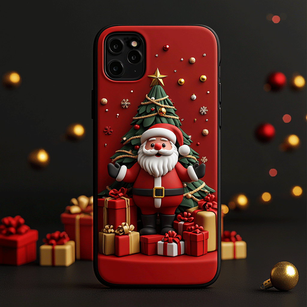 Christmas cute Santa Claus phone cases, multiple styles available, iPhone, Pixel, Samsung