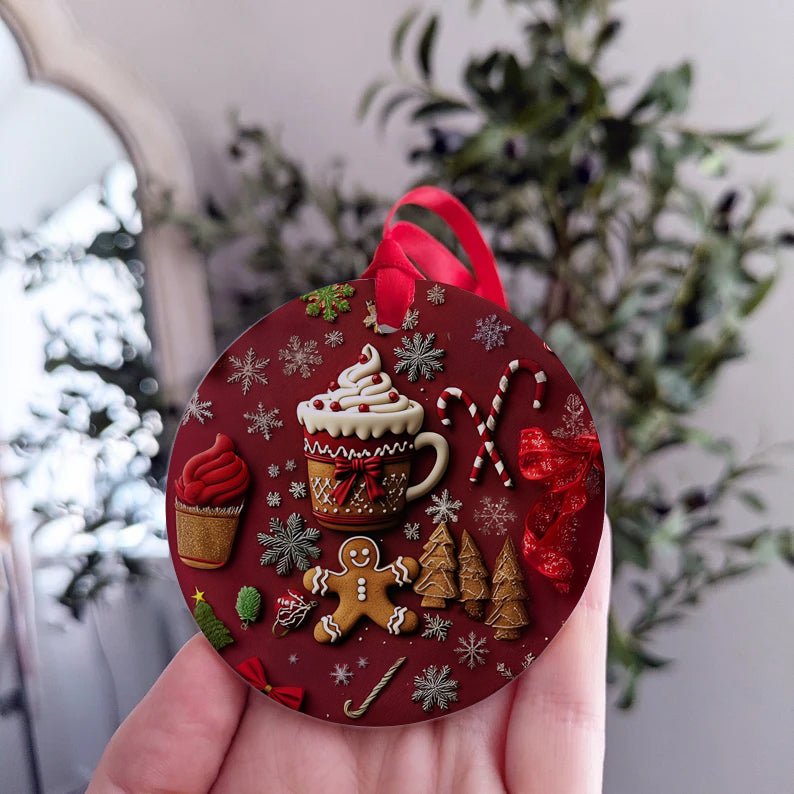 Gingerbread Smiley Christmas Ornament