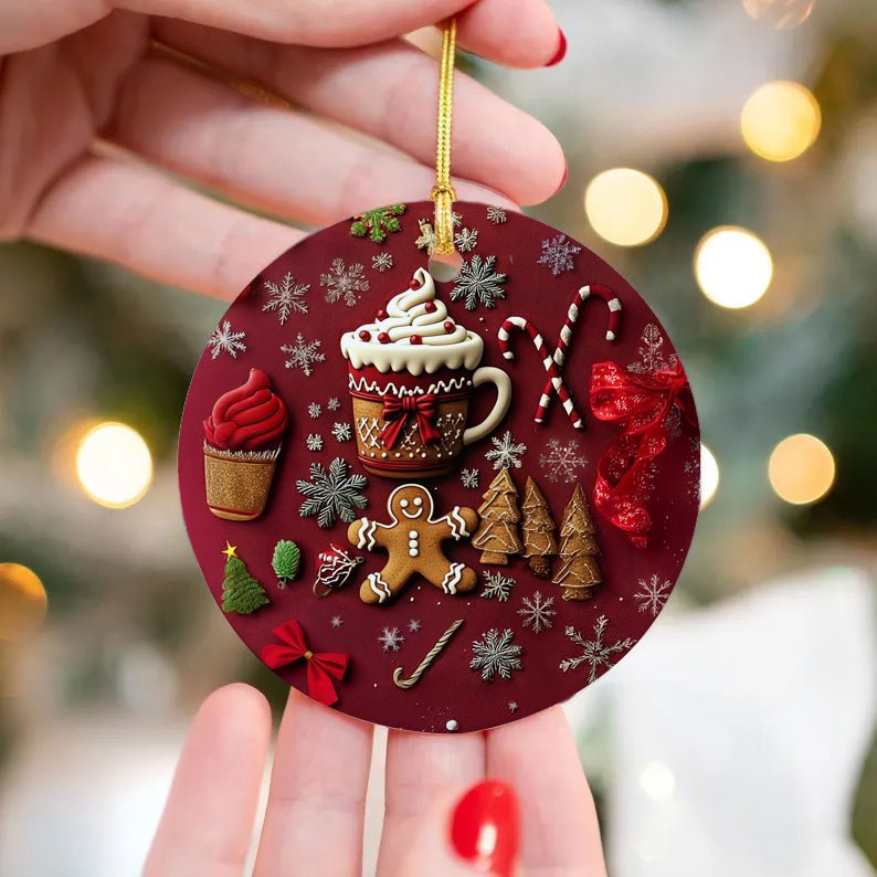 Gingerbread Smiley Christmas Ornament