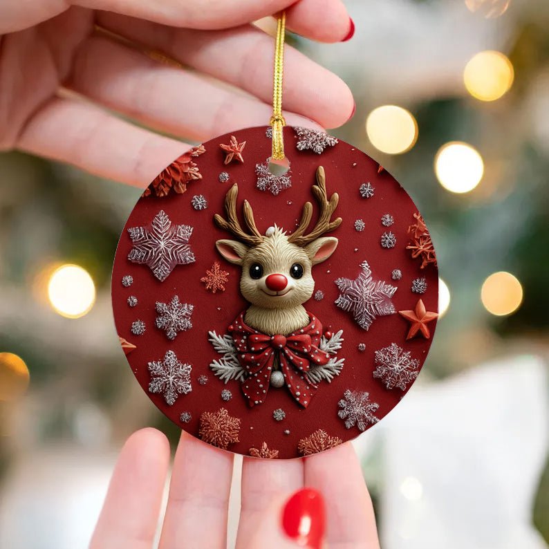 Gingerbread Smiley Christmas Ornament