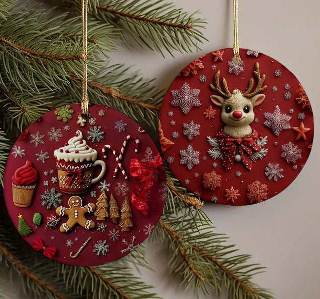 Gingerbread Smiley Christmas Ornament