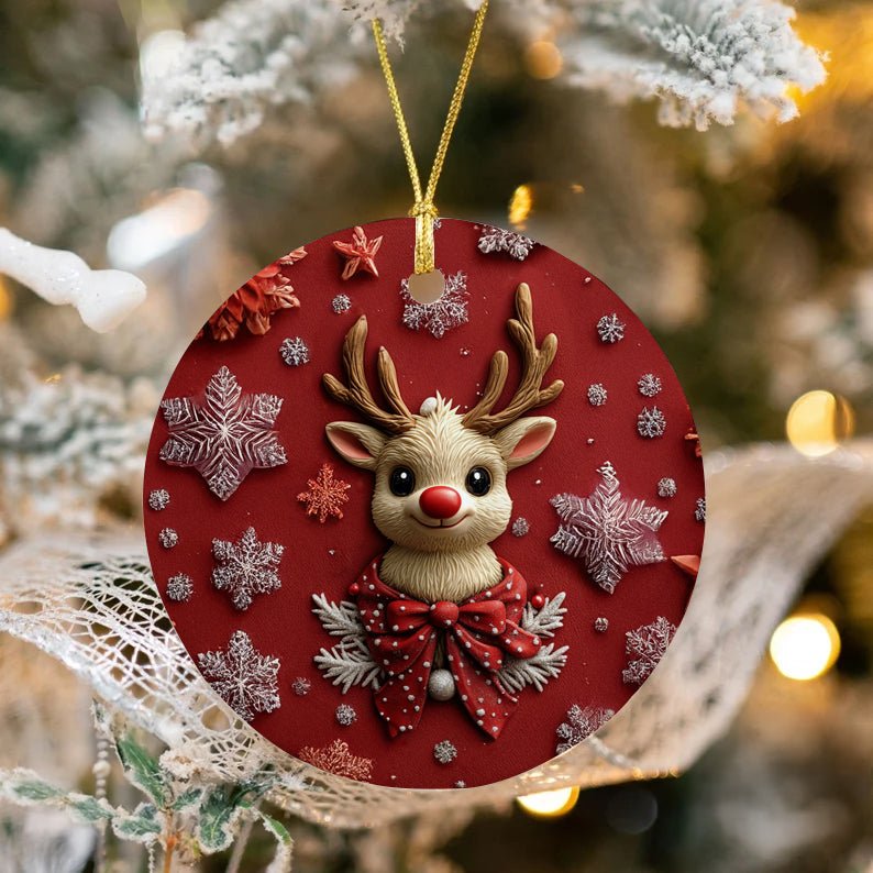 Gingerbread Smiley Christmas Ornament