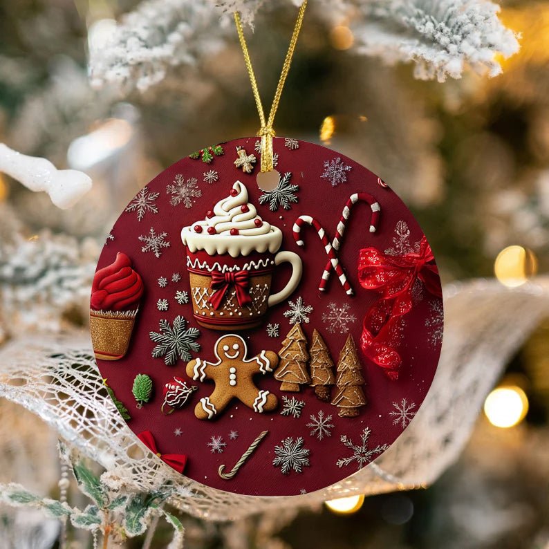 Gingerbread Smiley Christmas Ornament