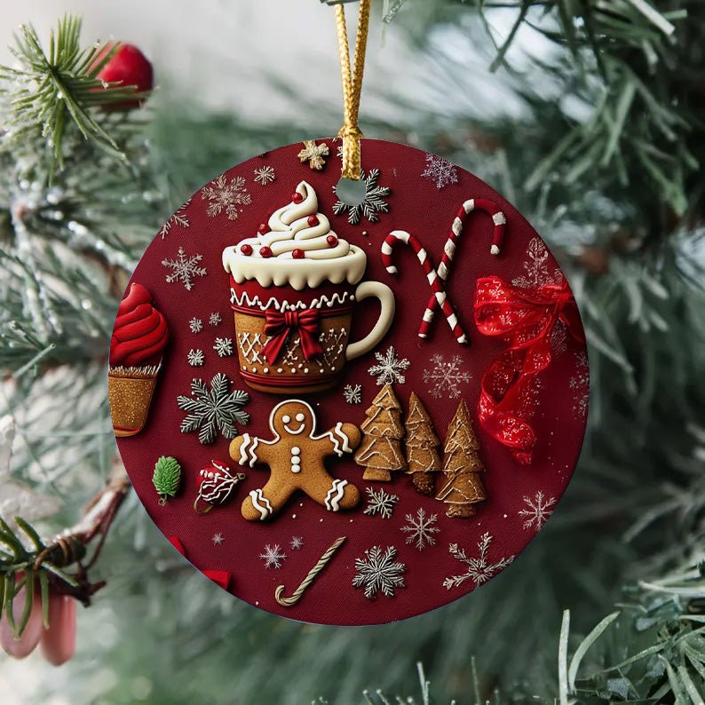 Gingerbread Smiley Christmas Ornament