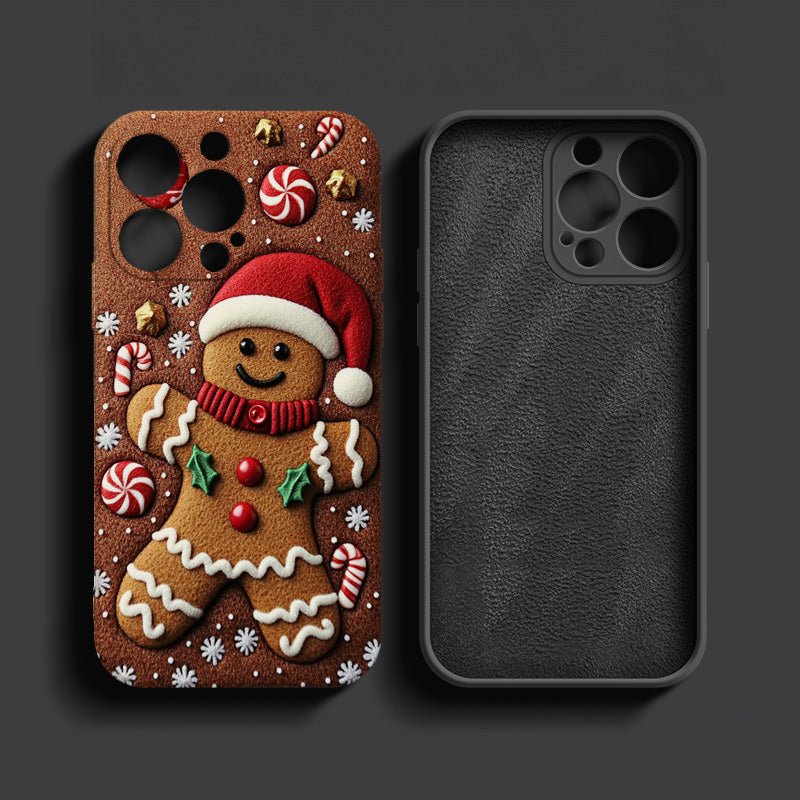 Gingerbread smiley face, iPhone, Pixel, Samsung