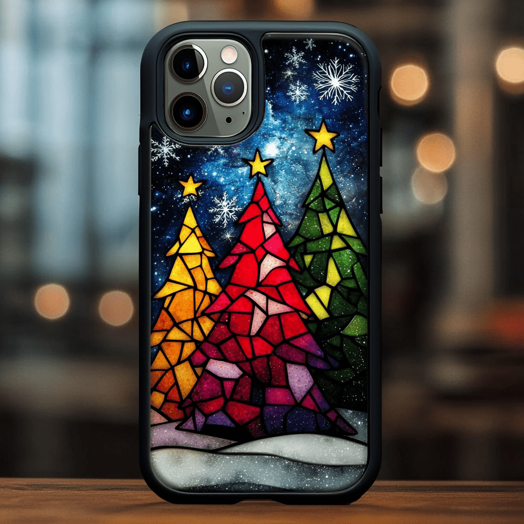 Glass Holiday Tree Phone Cases, Available in Multiple Styles, for iPhone, Pixel, Samsung