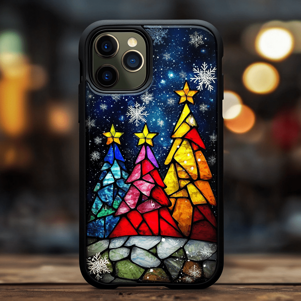 Glass Holiday Tree Phone Cases, Available in Multiple Styles, for iPhone, Pixel, Samsung