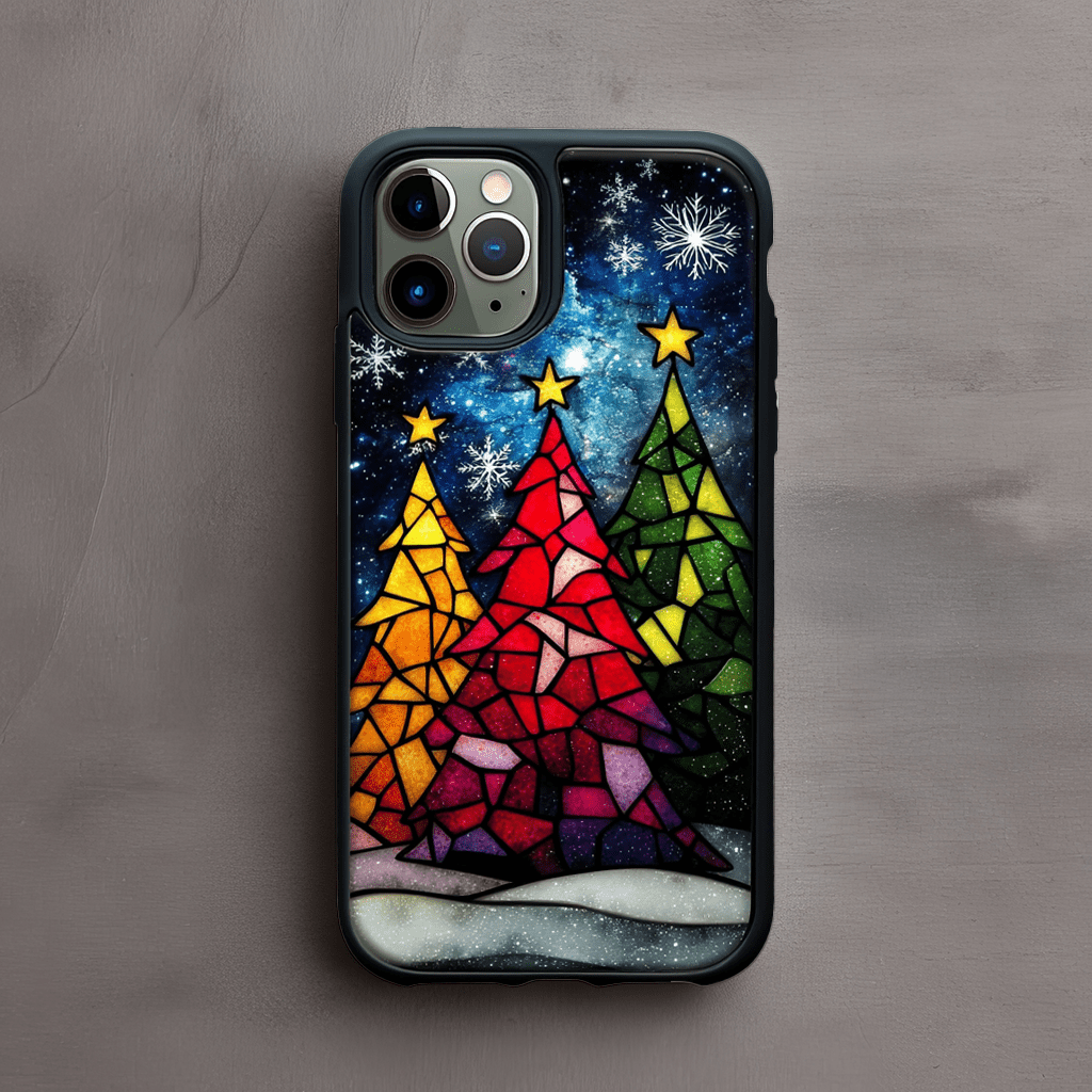 Glass Holiday Tree Phone Cases, Available in Multiple Styles, for iPhone, Pixel, Samsung