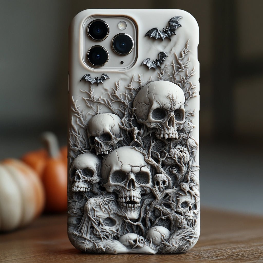 Halloween Bat Skull Phone Case, multiple styles available, iPhone, Pixel, Samsung