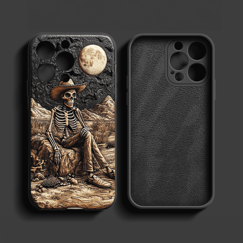 Halloween Desert Skeleton Phone Cases, Multiple Styles Available, iPhone, Pixel, Samsung