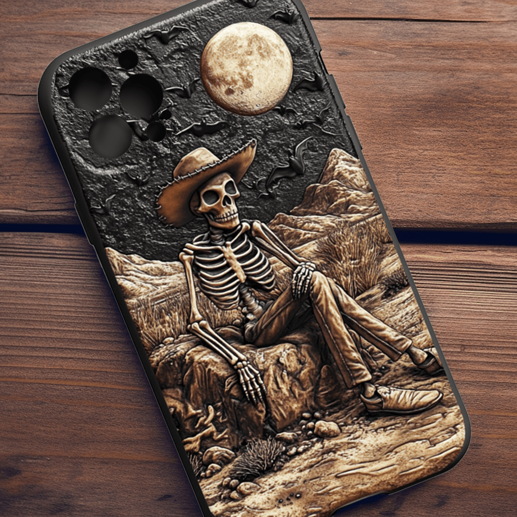 Halloween Desert Skeleton Phone Cases, Multiple Styles Available, iPhone, Pixel, Samsung