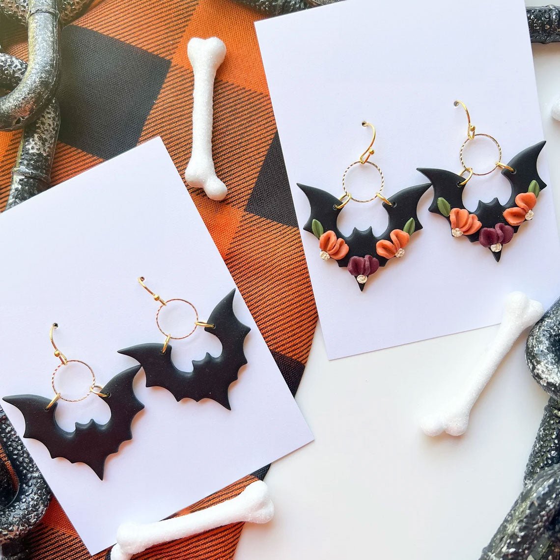 Halloween earrings, bat earrings