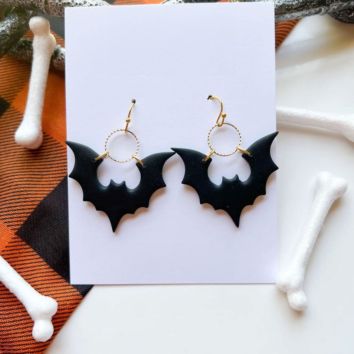 Halloween earrings, bat earrings