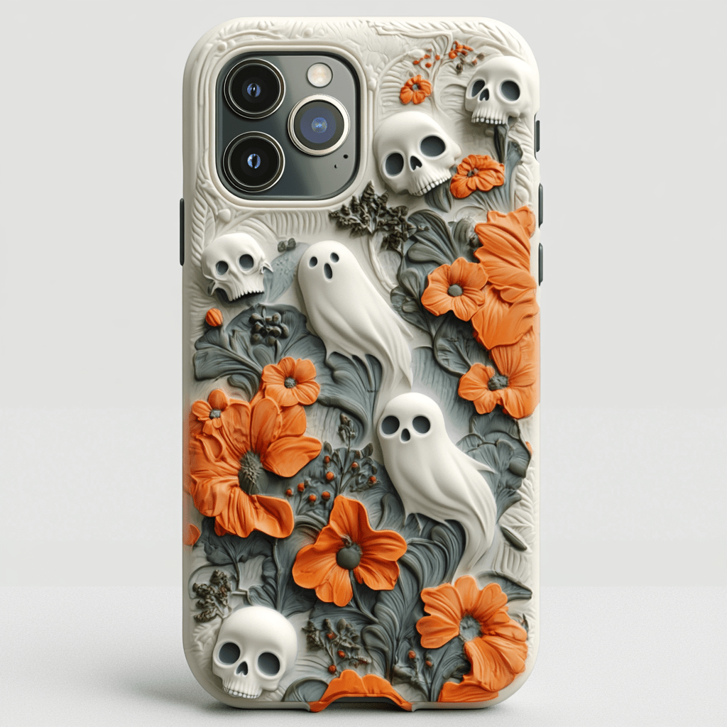 Halloween-themed phone cases in a variety of styles for iPhone, Pixel, and Samsung