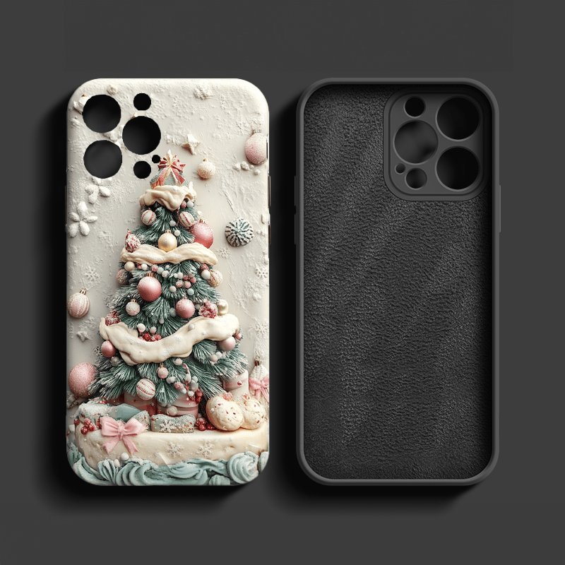 Happy Holiday Tree Phone Cases, Available in Multiple Styles, for iPhone, Pixel, Samsung