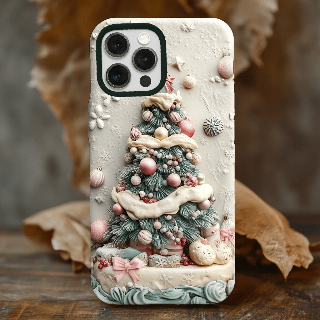 Happy Holiday Tree Phone Cases, Available in Multiple Styles, for iPhone, Pixel, Samsung