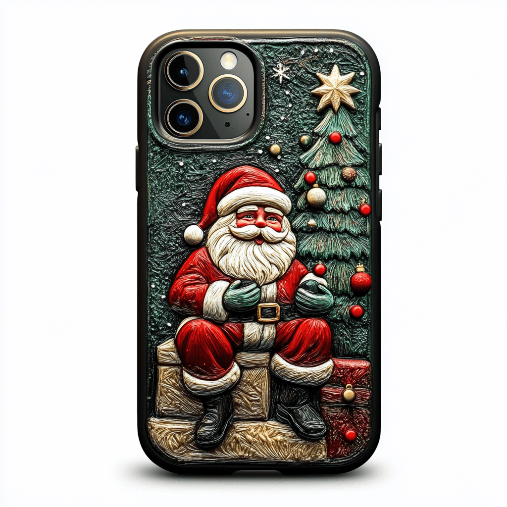 Happy Santa Claus phone case, multiple styles to choose from, iPhone, Pixel, Samsung