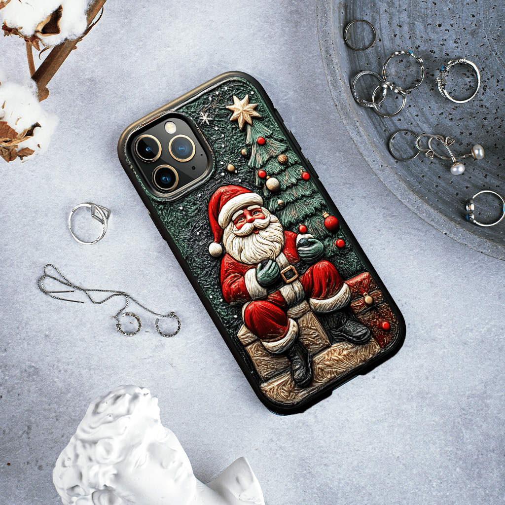 Happy Santa Claus phone case, multiple styles to choose from, iPhone, Pixel, Samsung