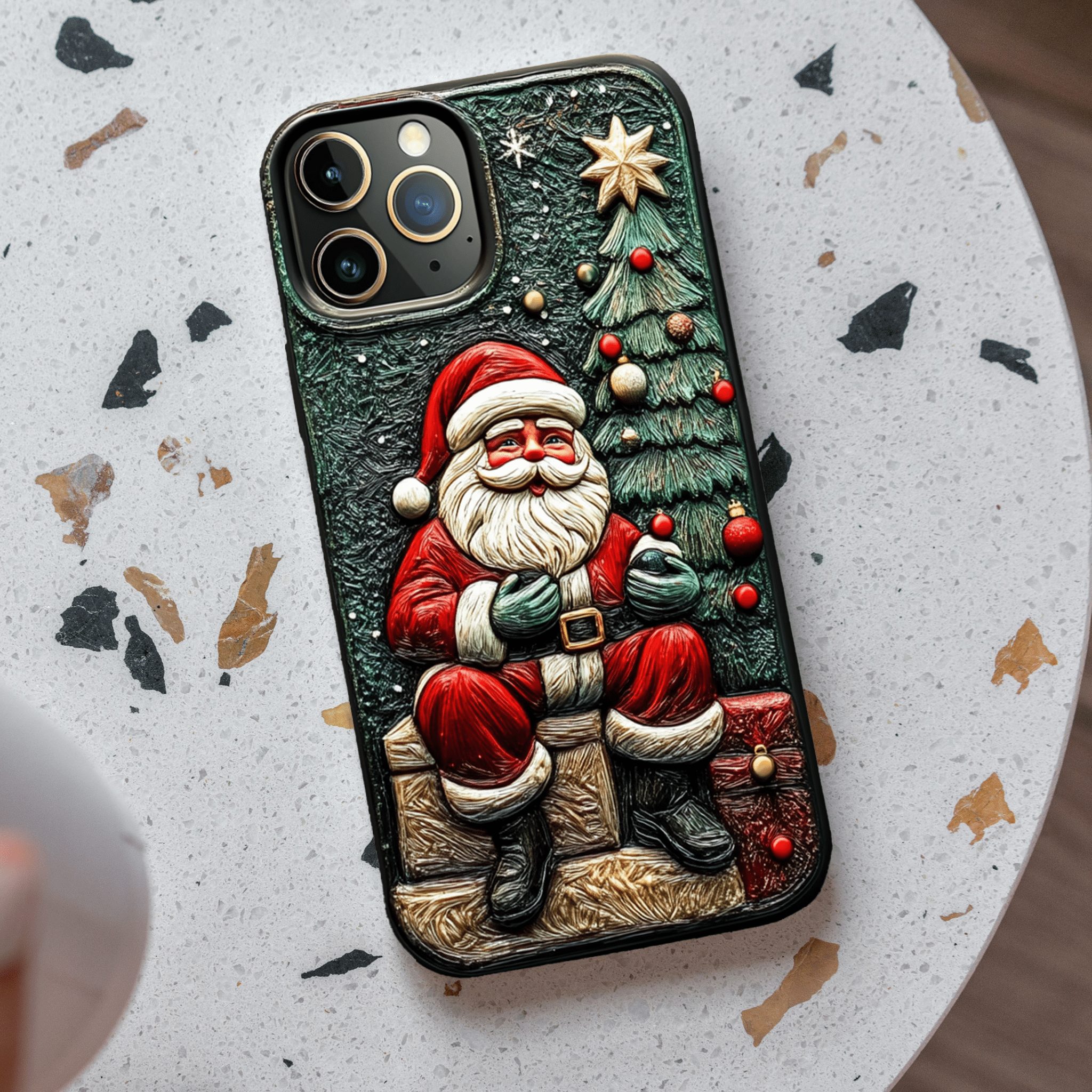 Happy Santa Claus phone case, multiple styles to choose from, iPhone, Pixel, Samsung