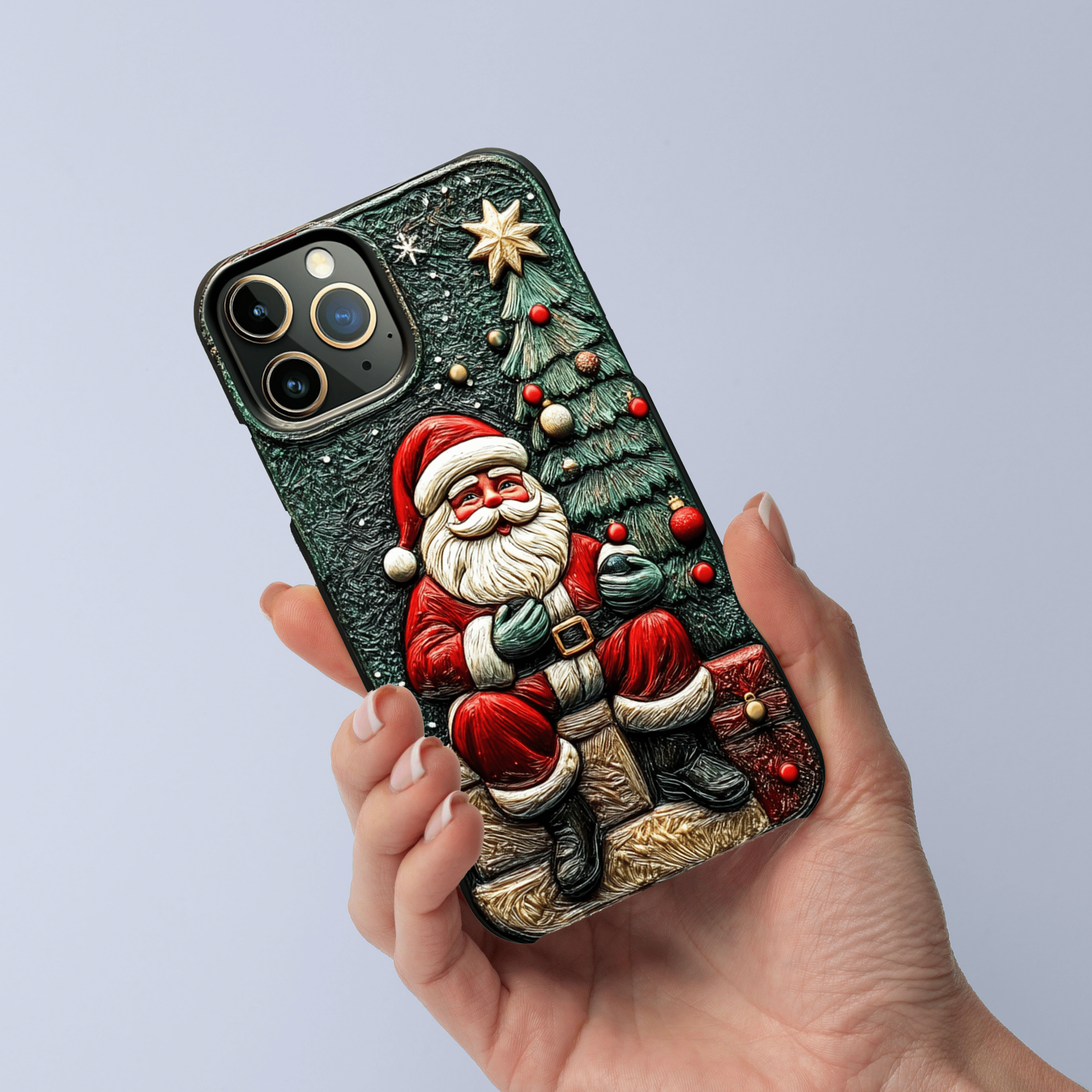 Happy Santa Claus phone case, multiple styles to choose from, iPhone, Pixel, Samsung