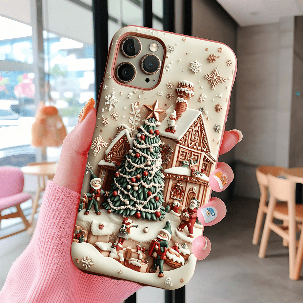 Happy Snowfall  phone cases, multiple options, iPhone, Pixel, Samsung