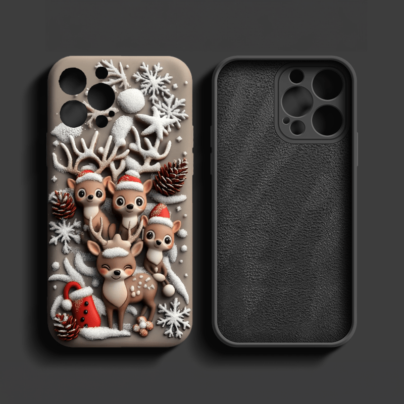 Holiday Deer Adventure Phone Cases, Available in Multiple Styles, iPhone, Pixel, Samsung