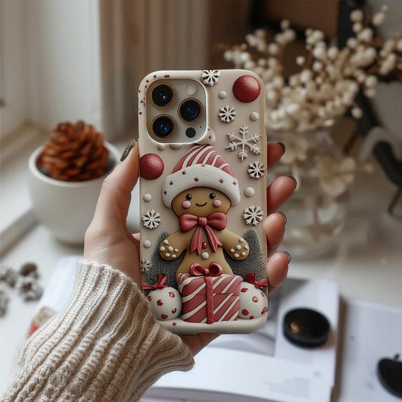 Holiday phone case,Gingerbread Man-Themed Parties, iPhone, Pixel, Samsung