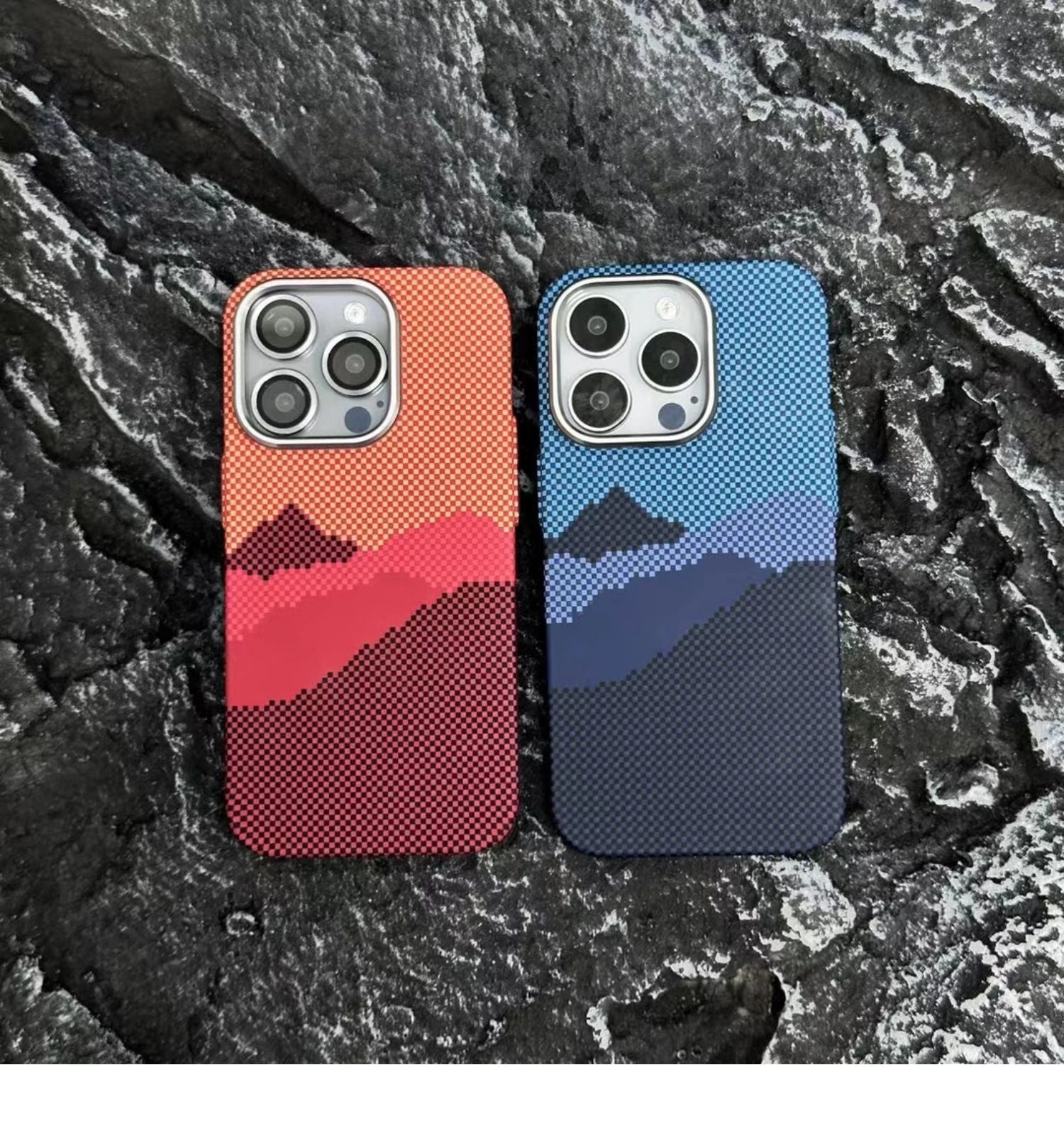 Kevlar phone case, landscape phone case, frosted carbon fiber anti-fingerprint, Iphone