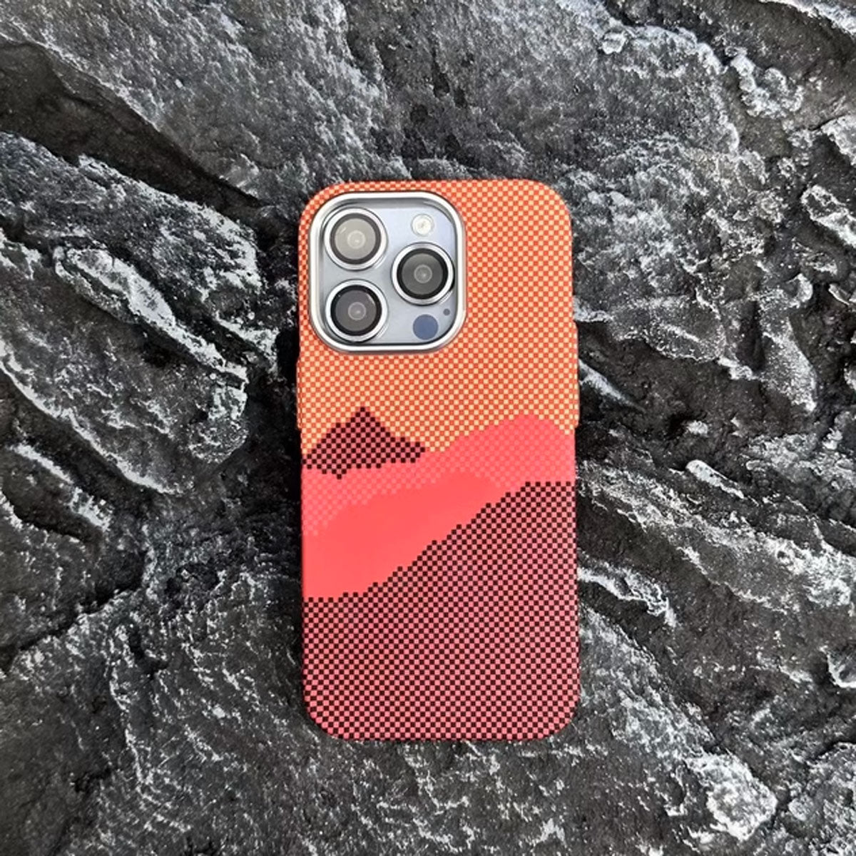 Kevlar phone case, landscape phone case, frosted carbon fiber anti-fingerprint, Iphone