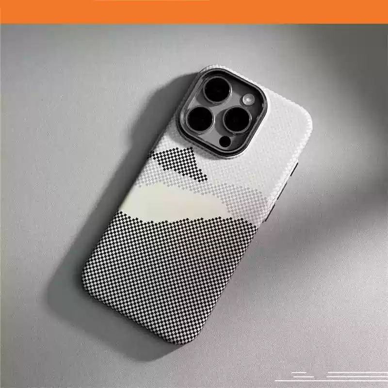 Kevlar phone case, landscape phone case, frosted carbon fiber anti-fingerprint, Iphone