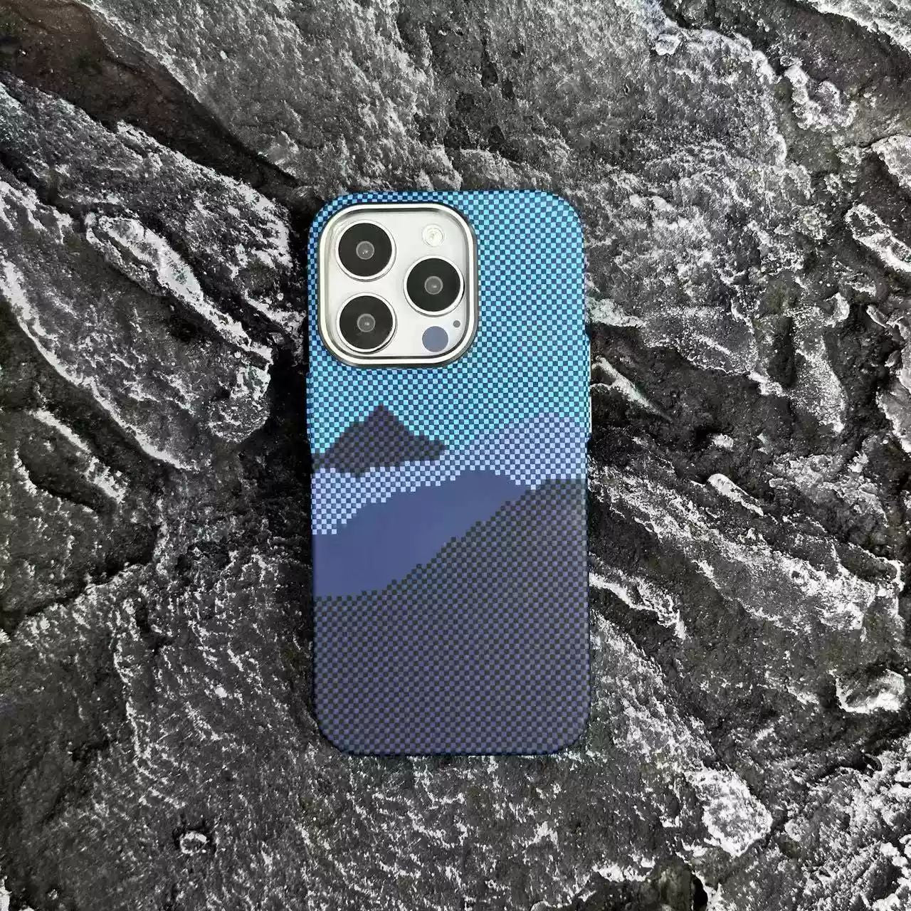 Kevlar phone case, landscape phone case, frosted carbon fiber anti-fingerprint, Iphone