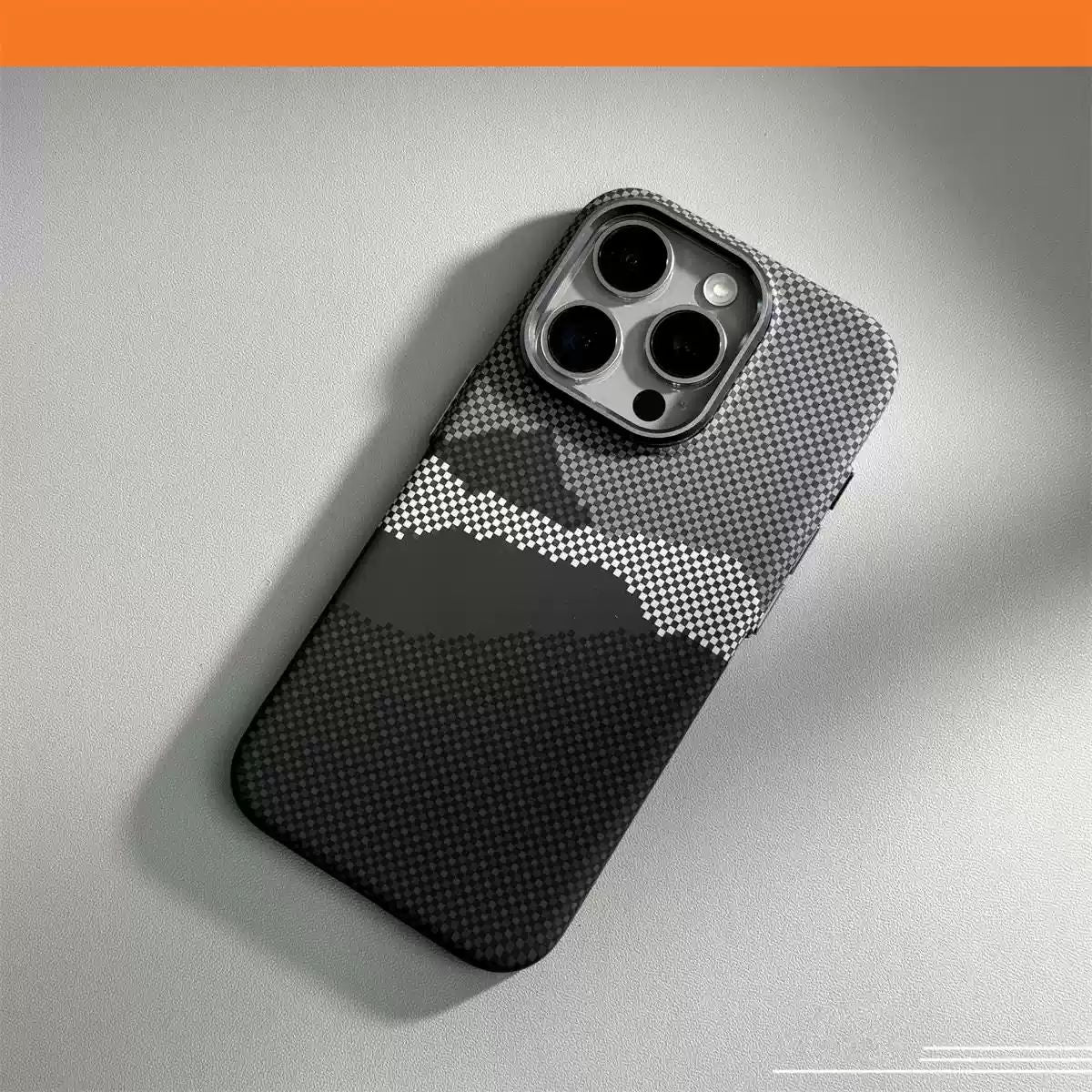 Kevlar phone case, landscape phone case, frosted carbon fiber anti-fingerprint, Iphone