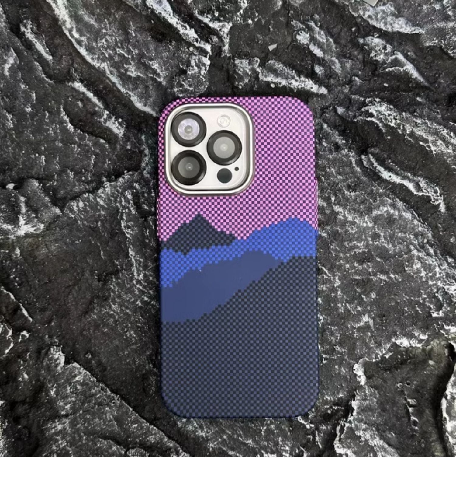 Kevlar phone case, landscape phone case, frosted carbon fiber anti-fingerprint, Iphone