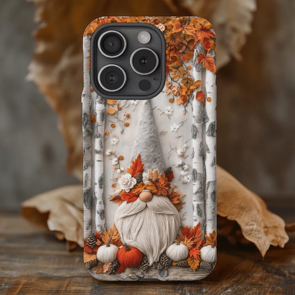 Maple Leaf and Gnome Phone Case, Multiple Styles Available, iPhone, Pixel, Samsung