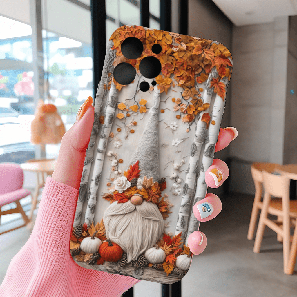 Maple Leaf and Gnome Phone Case, Multiple Styles Available, iPhone, Pixel, Samsung