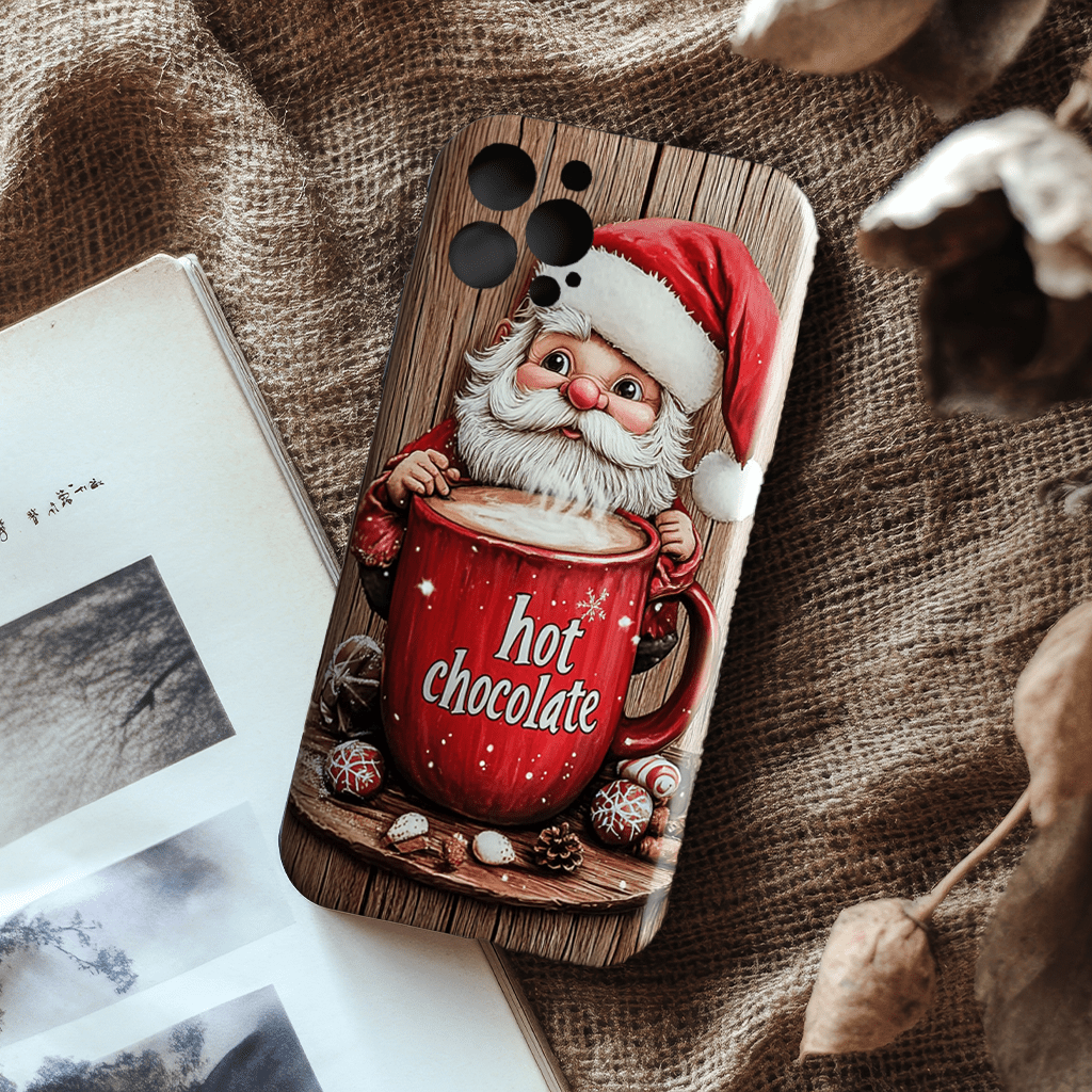 Old Man and Hot Cocoa phone cases, multiple styles available, iPhone, Pixel, Samsung