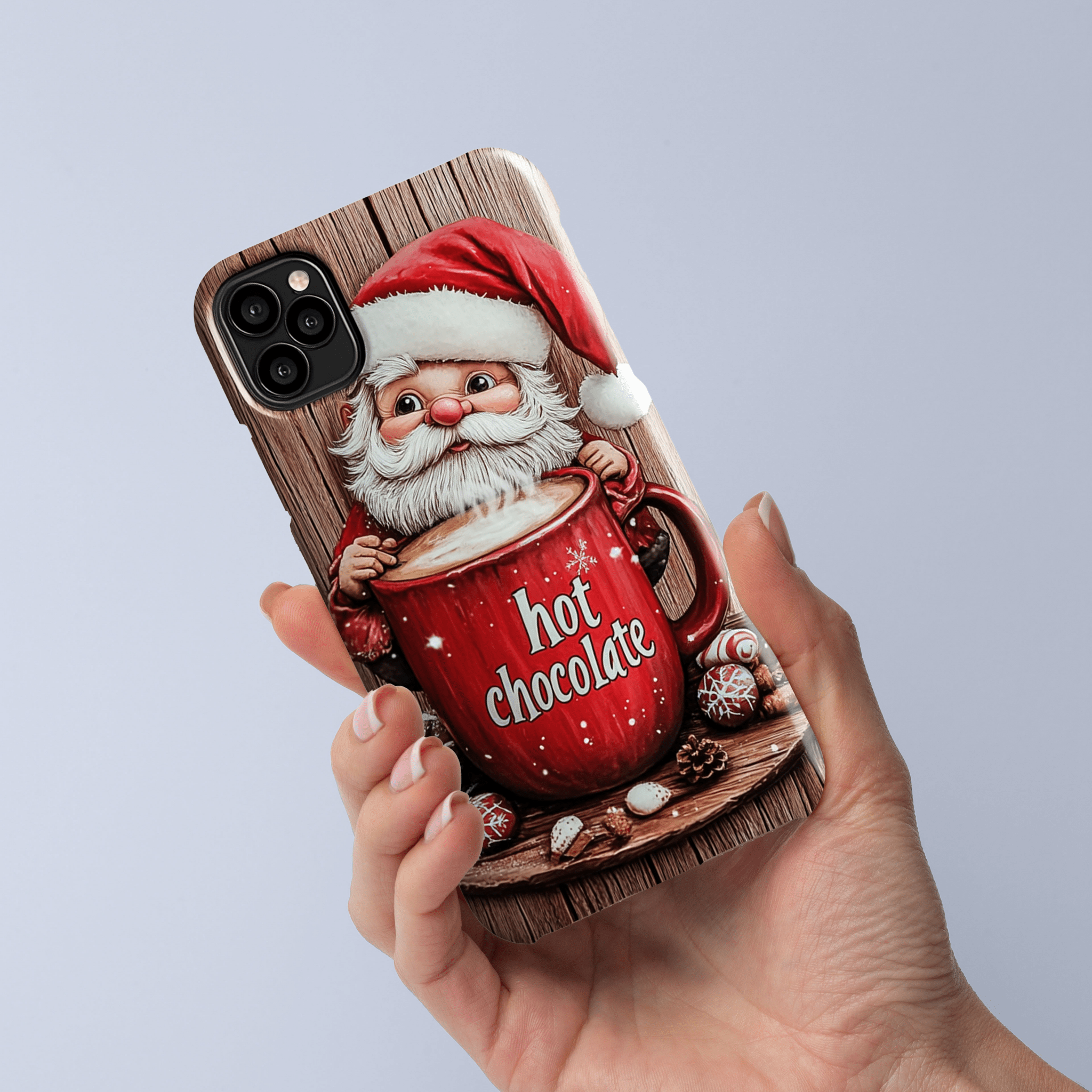 Old Man and Hot Cocoa phone cases, multiple styles available, iPhone, Pixel, Samsung