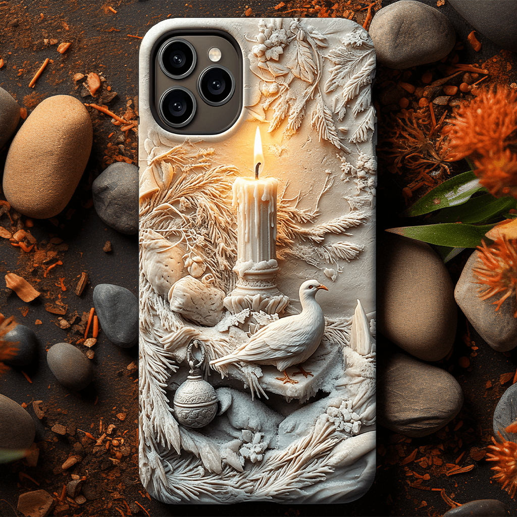 Peace Candle phone case, multiple styles to choose from, iPhone, Pixel, Samsung