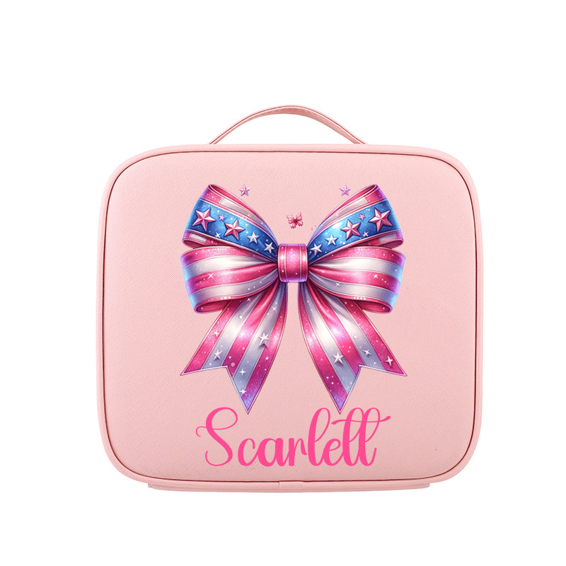 Personalise Coquette Bow American Girly cosmetic storage box