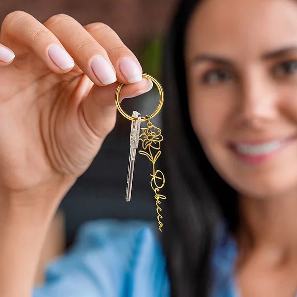 Personalized birthday flower name earrings are the best gift for girls and women