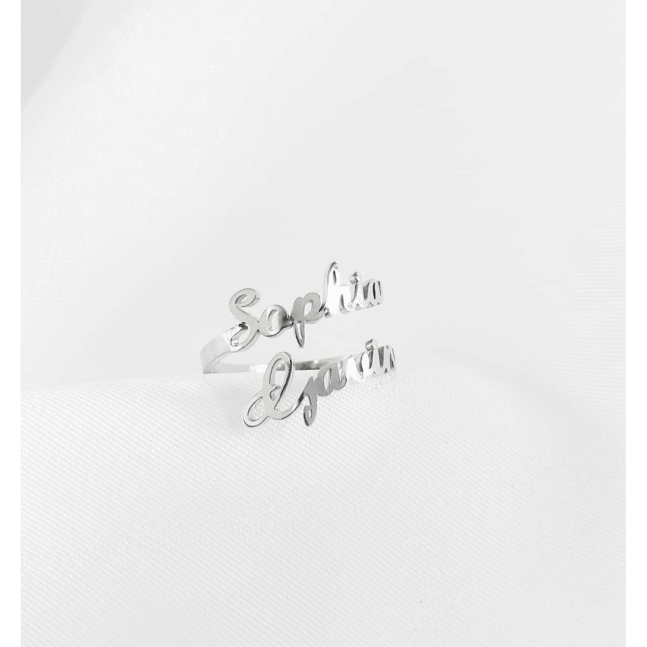 Personalized Double Name Ring - Shapelys