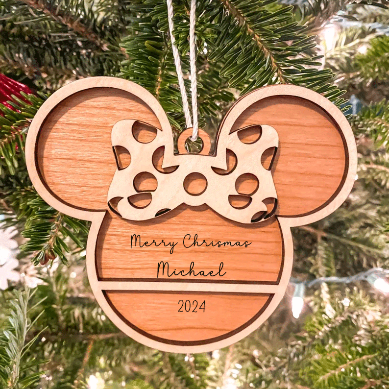 Personalized Mickey Christmas Ornaments